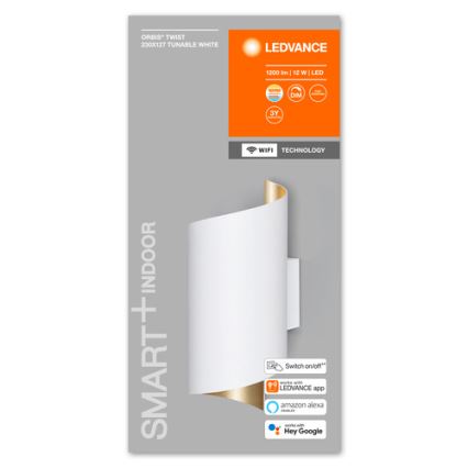 Ledvance - LED Himmennettävä seinävalo SMART+ TWIST LED/12W/230V 3000-6500K Wi-Fi valkoinen