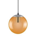 Ledvance - LED Kattokruunu narulla BUBBLE 1xE27/8W/230V oranssi halkaisija 20 cm