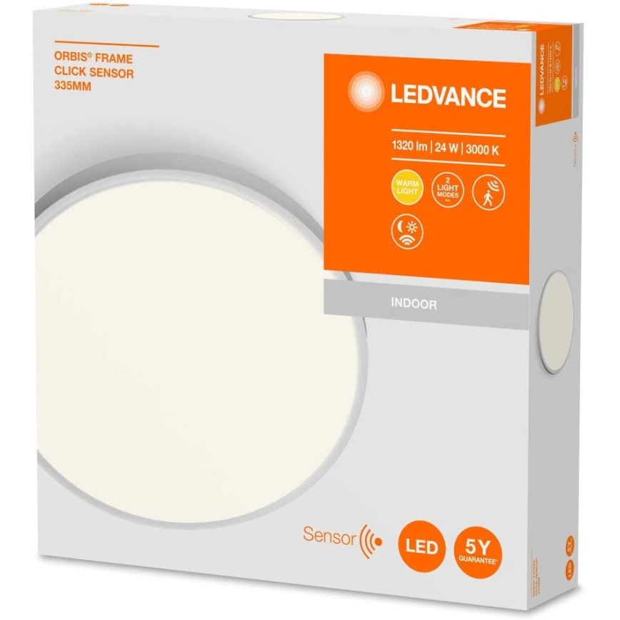 Ledvance - LED-kattovalaisin anturilla ORBIS LED/24W/230V 3000K