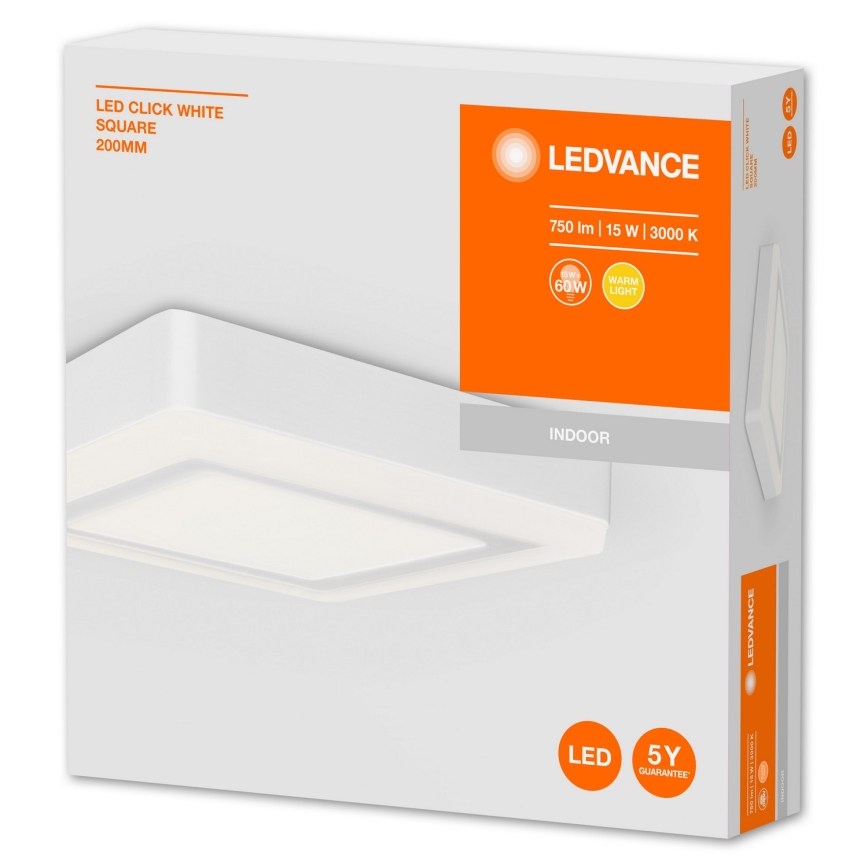 Ledvance - LED-kattovalaisin CLICK LED/15W/230V