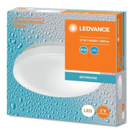 Ledvance - LED-kattovalaisin kylpyhuoneeseen CEILING ROUND LED/12W/230V 6500K IP44