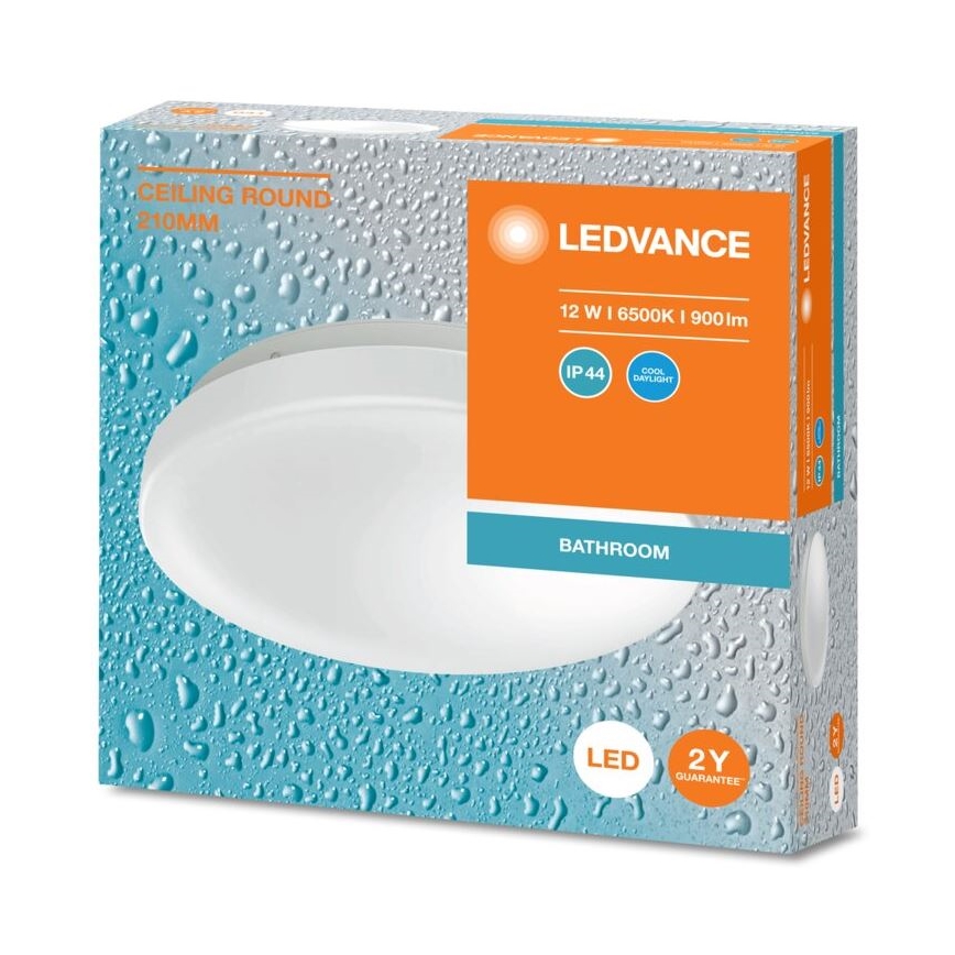 Ledvance - LED-kattovalaisin kylpyhuoneeseen CEILING ROUND LED/12W/230V 6500K IP44
