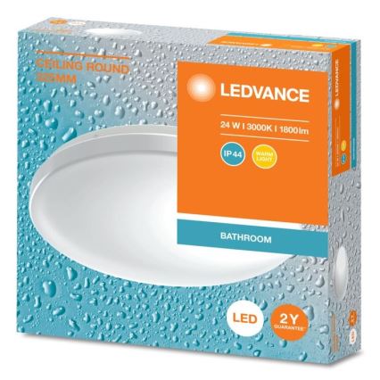 Ledvance - LED-kattovalaisin kylpyhuoneeseen CEILING ROUND LED/24W/230V 3000K IP44