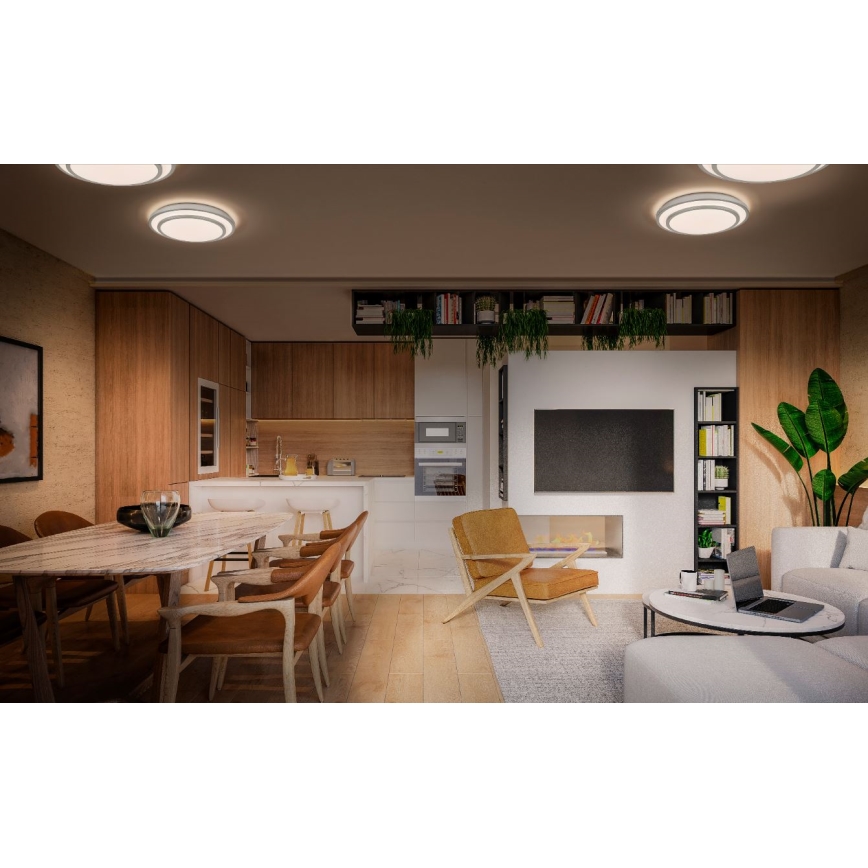 Ledvance - LED-kattovalaisin ORBIS BERLIN LED/16W/230V hopea