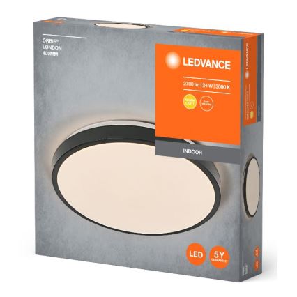 Ledvance - LED-kattovalaisin ORBIS LONDON LED/24W/230V musta