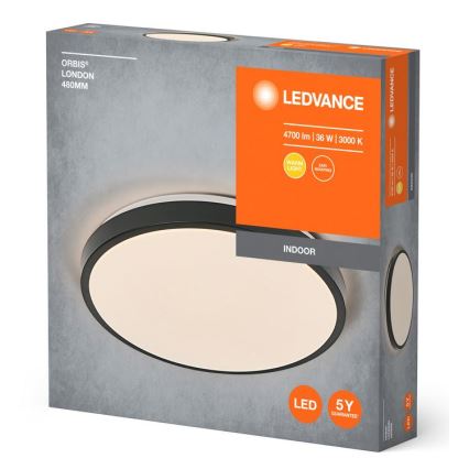 Ledvance - LED-kattovalaisin ORBIS LONDON LED/36W/230V musta