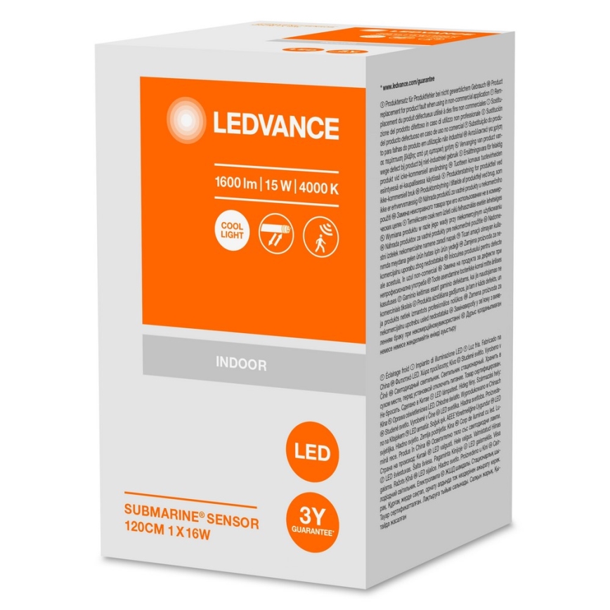 Ledvance - LED Kestävä valo anturilla SUBMARINE 1xG13/16W/230V IP65