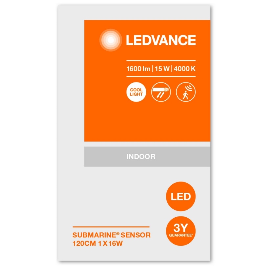 Ledvance - LED Kestävä valo anturilla SUBMARINE 1xG13/16W/230V IP65