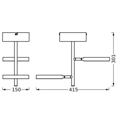 Ledvance - LED-kohdevalaisin DECOR SATURN 2xLED/11W/230V 3000/4200/6500K