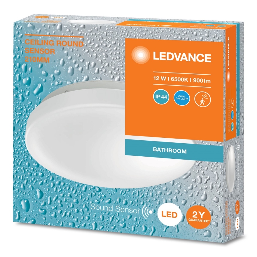 Ledvance - kylpyhuoneen LED-kattovalaisin hämäräkytkimellä CEILING ROUND LED/12W/230V IP44