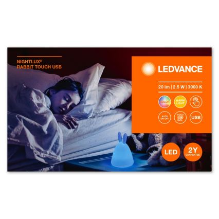 Ledvance - LED kosketettava lasten yöpöydän lamppu TOUCH LED/2,5W/5V 1200 mAh