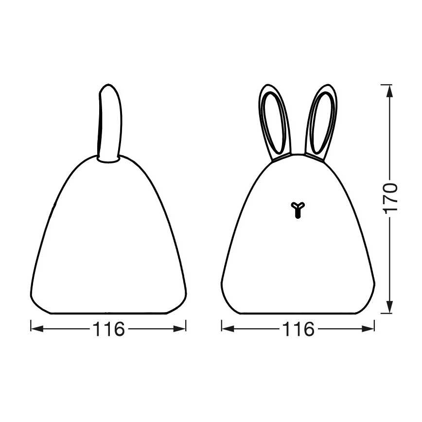 Ledvance - LED kosketettava lasten yöpöydän lamppu TOUCH LED/2,5W/5V 1200 mAh