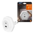 Ledvance - LED-navigointiliitäntävalo kanssa USB LUNETTA LED/15W/230V