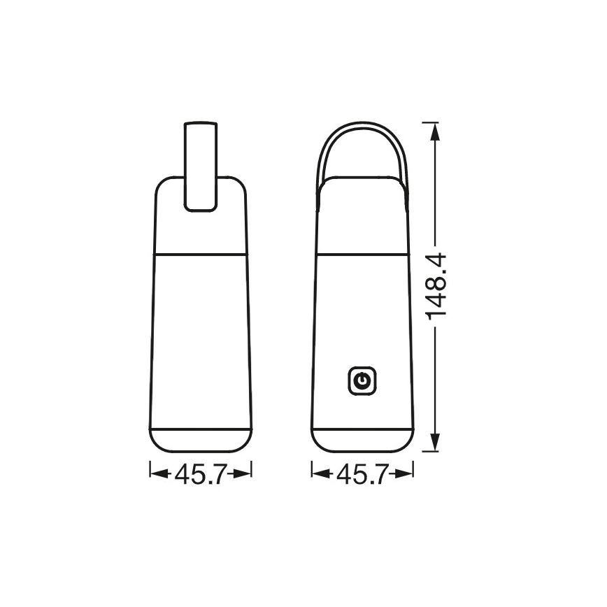 Ledvance - LED Powerbankki taskulampputoiminnolla MOBILE LED/0,5W/5V 1800mAh 2xUSB
