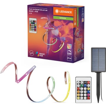 Ledvance - LED RGB himmennettävä aurinkokäyttöinen nauha FLEX MAGIC 5m LED/1,6W/5V + kaukosäädin