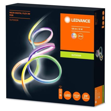 Ledvance - LED RGB himmennettävä nauha ulos FLEX 3m LED / 15W / 230V IP44 + kaukosäädin