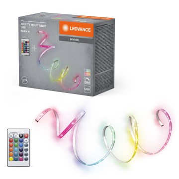 Ledvance - LED RGB himmennettävä valonauha FLEX TV MOOD 1m LED/4W/5V + kaukosäädin