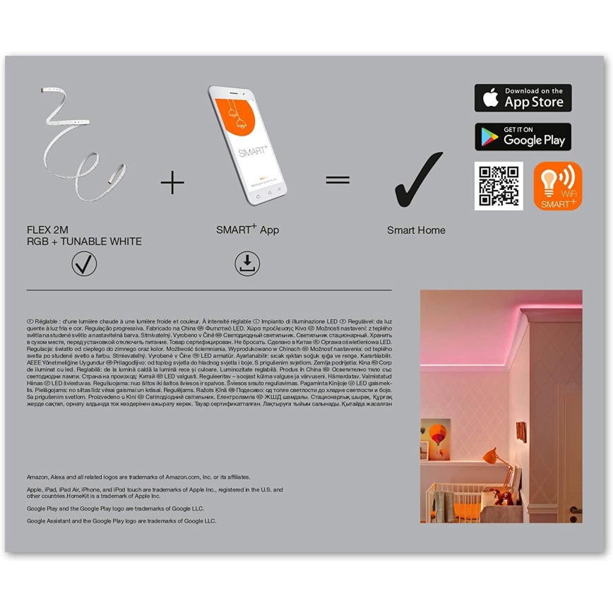 Ledvance - LED RGB+TW himmennettävä nauha SMART+ FLEX 2m LED/8,5W/230V Wi-Fi