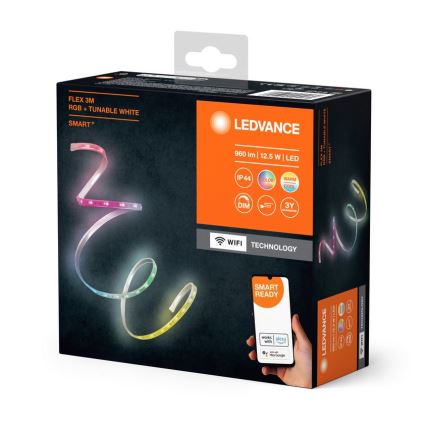 Ledvance - LED RGB+TW Himmennettävä ulko nauha FLEX 3m LED/12,5W/230V 2700-6500K IP44 Wi-Fi
