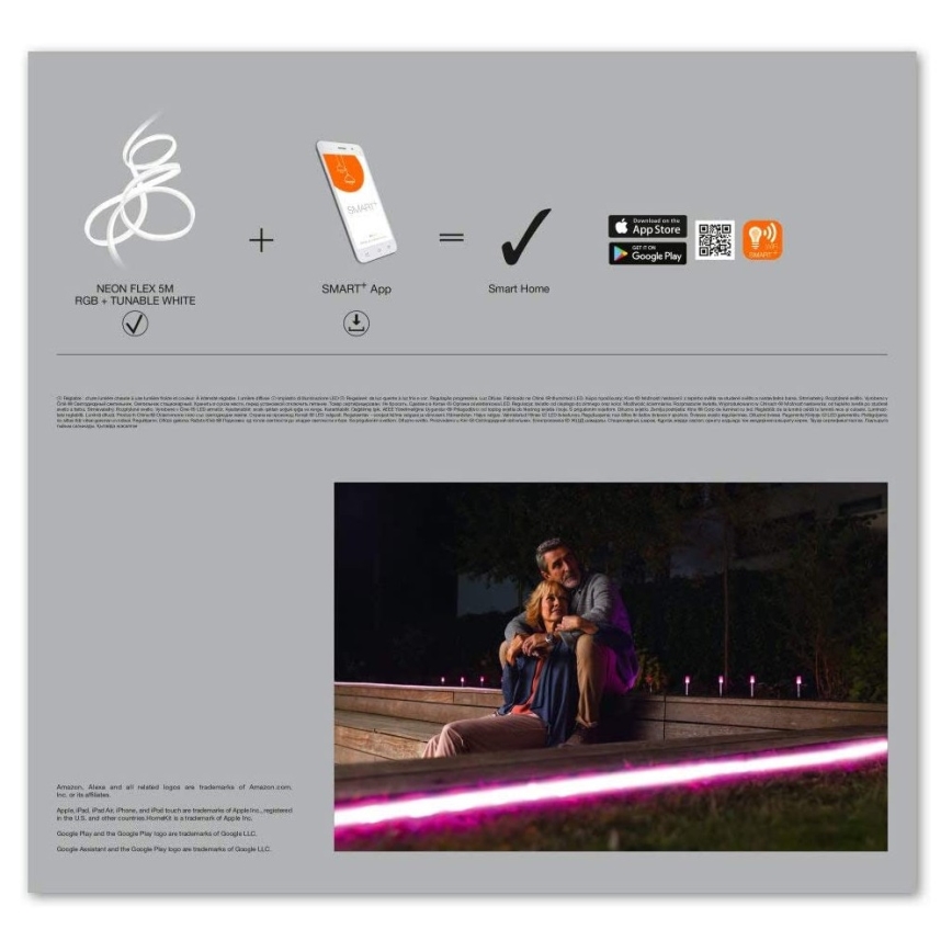 Ledvance - LED RGB+TW Ulkotila nauha SMART+ FLEX 5m LED/20W/230V 2700K-6500K IP44 Wi-Fi