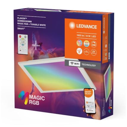 Ledvance - LED RGBW Himmennettävä kattovalo SMART+ MAGIC LED/14W/230V 2700-6500K Wi-Fi + kauko-ohjaus