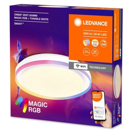 Ledvance - LED RGBW Himmennettävä kattovalo SMART+ MAGIC LED/38W/230V  2700-6500K Wi-Fi