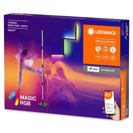 Ledvance - LED RGBW himmennettävä lattiavalaisin 2-in-1 SMART+ MAGIC LED/24W/230V Wi-Fi