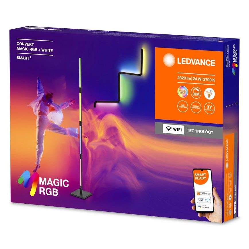 Ledvance - LED RGBW himmennettävä lattiavalaisin 2-in-1 SMART+ MAGIC LED/24W/230V Wi-Fi