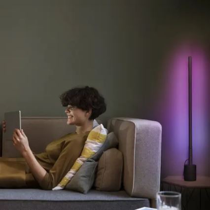 Ledvance - LED RGBW Himmennettävä lattiavalaisin SMART+ FLOOR LED/8W/230V 2700-6500K Wi-Fi musta + kaukosäädin