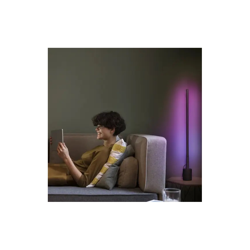 Ledvance - LED RGBW Himmennettävä lattiavalaisin SMART+ FLOOR LED/8W/230V 2700-6500K Wi-Fi musta + kaukosäädin