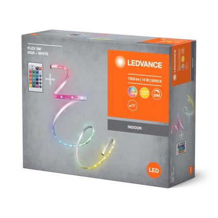 Ledvance - LED RGBW Himmennettävä nauha FLEX 5m LED/14W/230V + kauko-ohjaus