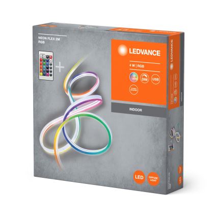 Ledvance - LED RGBW himmennettävä NEON FLEX -nauha 2,1 m LED/4W/5V + kaukosäädin