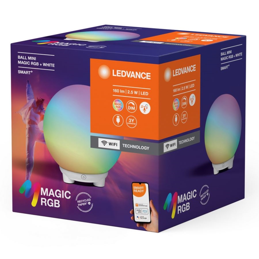 Ledvance - SMART+ MAGIC LED RGBW himmennettävä pöytävalaisin LED/2,5W/5V 2200-6500K Wi-Fi