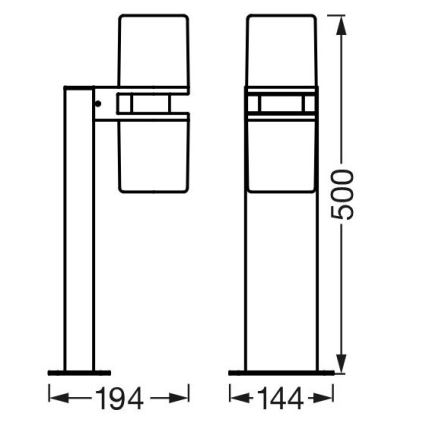 Ledvance - LED RGBW Himmennettävä ulkovalaisin CASCADE 2xLED/7W/230V IP44 Wi-Fi