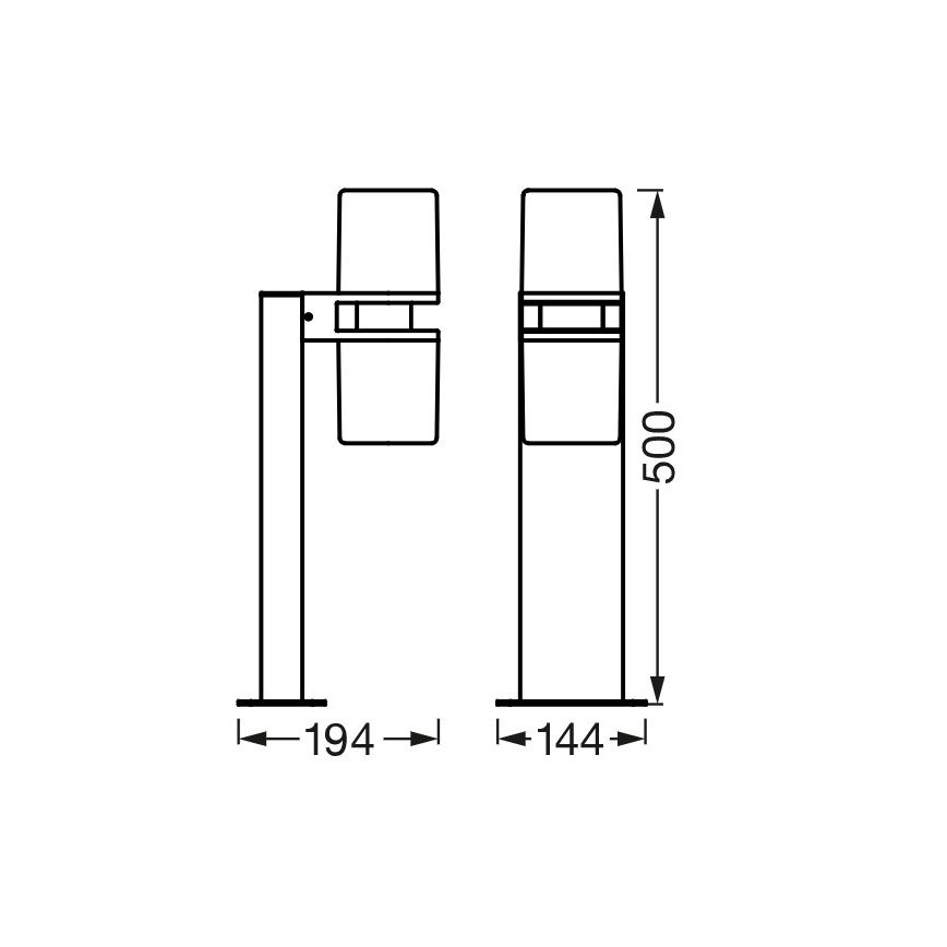 Ledvance - LED RGBW Himmennettävä ulkovalaisin CASCADE 2xLED/7W/230V IP44 Wi-Fi
