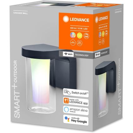 Ledvance - LED RGBW Himmennettävä ulkoseinävalo SMART+ CASCADE LED/10W/230V Wi-Fi IP44