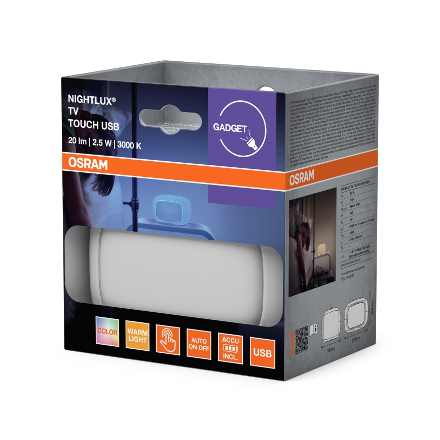 Ledvance - LED RGBW kosketusohjattu lasten yövalo TOUCH LED/2,5W/5V