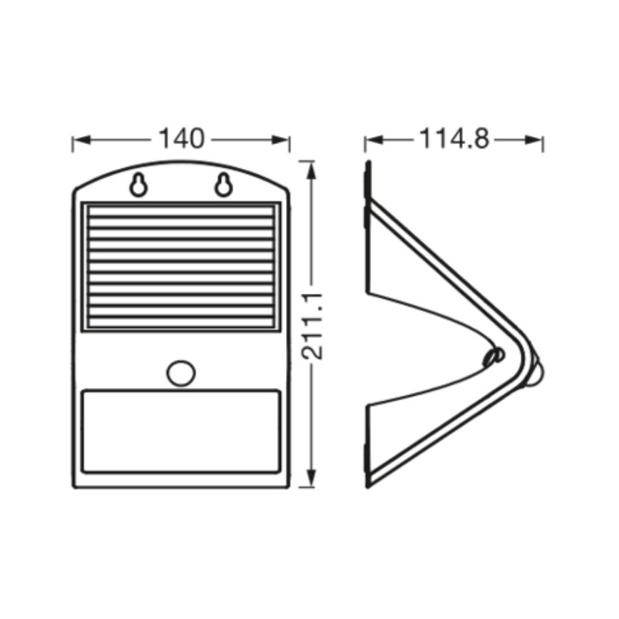 Ledvance - LED Aurinkopaneelivalaisin liike- ja hämärätunnistimella PERHONEN LED/4W/3,7V 2000 mAh IP65
