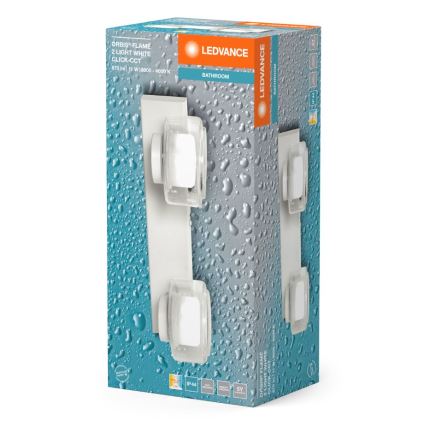 Ledvance - LED-seinävalaisin kylpyhuoneeseen ORBIS FLAME 2xLED/5,5W/230V 3000/4000K IP44 valkoinen