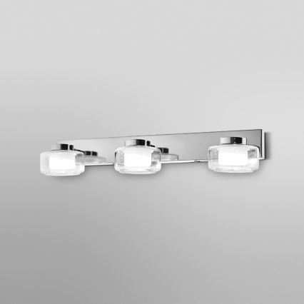 Ledvance-LED-seinävalaisin kylpyhuoneeseen ORBIS FLAME 3xLED/5,5W/230V IP44 kromi