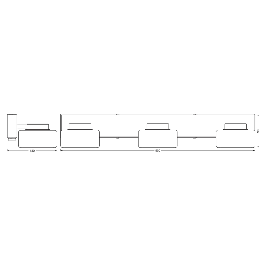 Ledvance-LED-seinävalaisin kylpyhuoneeseen ORBIS FLAME 3xLED/5,5W/230V IP44 kromi