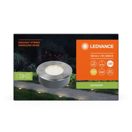 Ledvance - LED-ulkolamppu ENDURA HYBRID SPIKE LED/1W/12V IP44