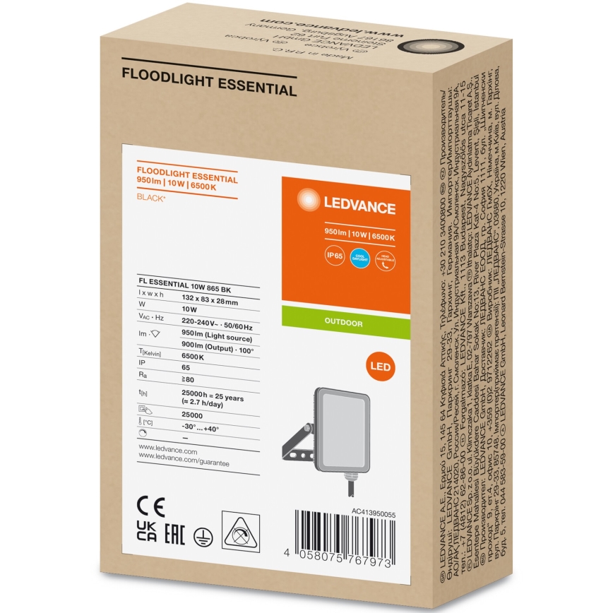 Ledvance - LED Ulkoseinä valonheitin FLOODLIGHT LED/10W/230V 6500K IP65