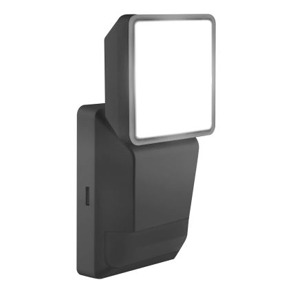 Ledvance -LED Ulkoseinävalaisin anturilla SPOT LED / 8W / 230V IP55 musta