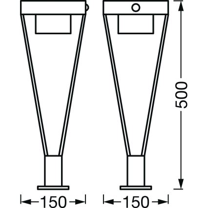 Ledvance - LED-ulkovalaisin aurinkokennolla ja sensorilla BOUQUET LED/6W/3,7V 2200 mAh IP44