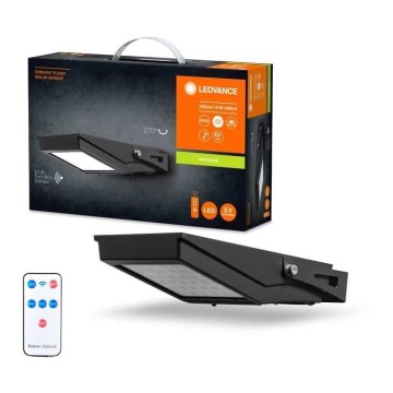 Ledvance - LED-ulkovalaisin aurinkokennolla, liiketunnistimella ja hämäräkytkimellä FLOOD LED/10W/3,6V 2000 mAh IP65 + kaukosäädin