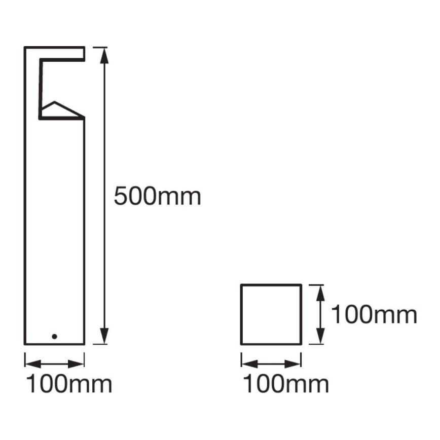Ledvance - LED-ulkovalaisin PYRAMID LED/9W/230V IP44 50 cm