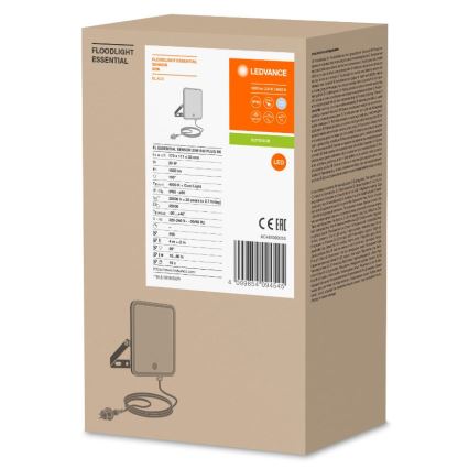 Ledvance - LED Ulkoseinävalonheitin anturilla FLOODLIGHT LED/20W/230V IP65