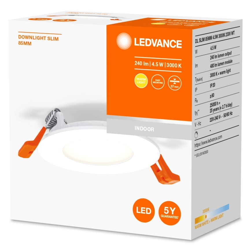 Ledvance - LED Upotettava valo SLIM LED/4,5W/230V 3000K