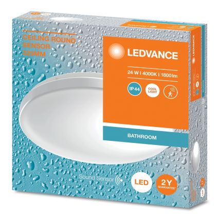 Ledvance - LED-kattovalaisin kylpyhuoneeseen anturilla CEILING ROUND LED/24W/230V IP44